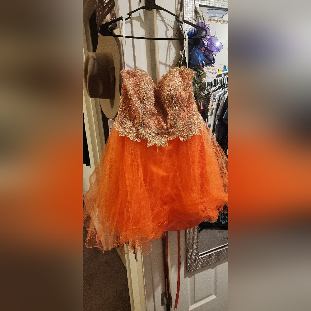 Large Orange Homecoming Dress